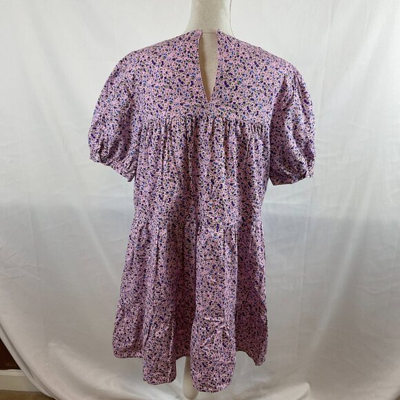 Pomander Place Dress XXL Pink Purple Blue Green Floral Baby-Doll Style - Picture 10 of 14